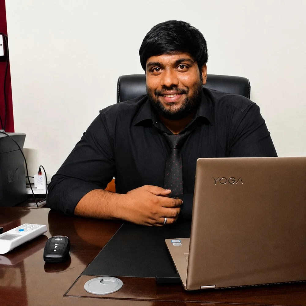 Harry Daniel Raj, Founder and Managing Partner of Terah Tex, at the Chennai office